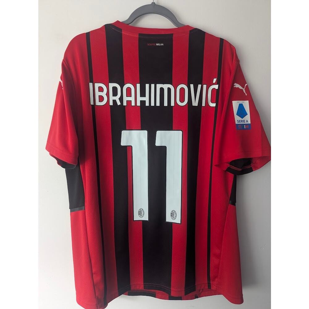 AC Milan Ibrahimović 2021/22 Home Jersey XL Scudetto Season